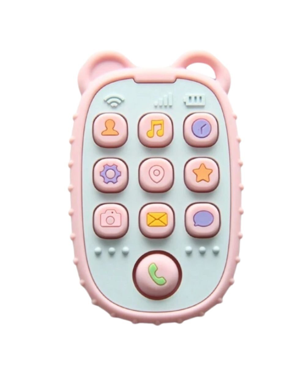 Silikona telefona kociņš, rozā krāsā, 1 gab.